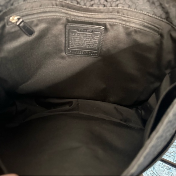 Coach | Black Signature Hudson Leather Trim Commuter Laptop Messenger Bag - Picture 13 of 14